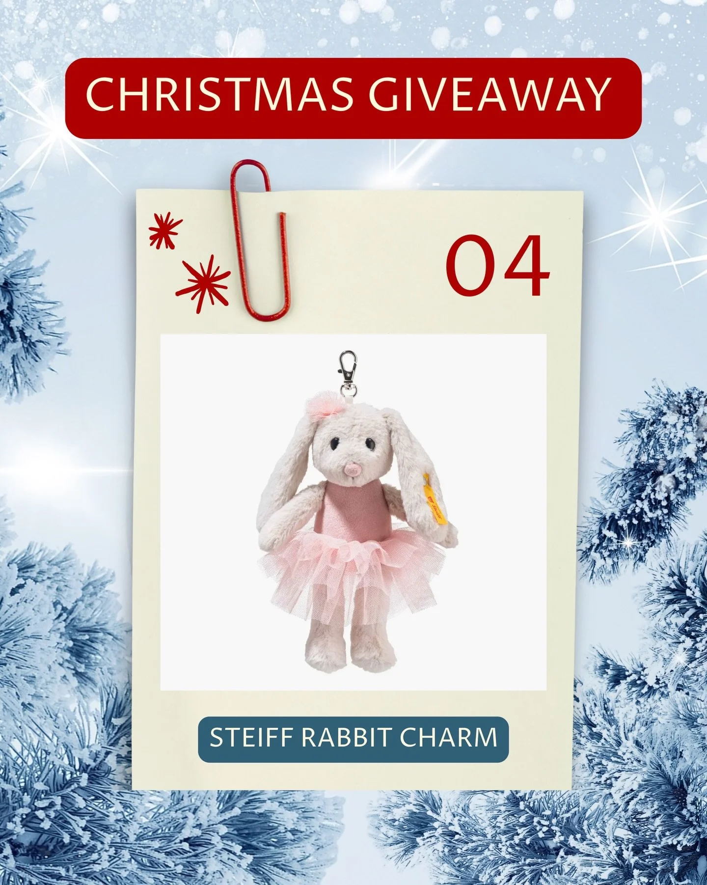 ✨ Attico&rsquo;s Countdown to Christmas &ndash; on December 7th! ✨

Today you could win this delightful @steiff_official rabbit charm! 

The perfect little winter accessory ready to clip onto your keys, bag, or slip into a stocking for someone specia
