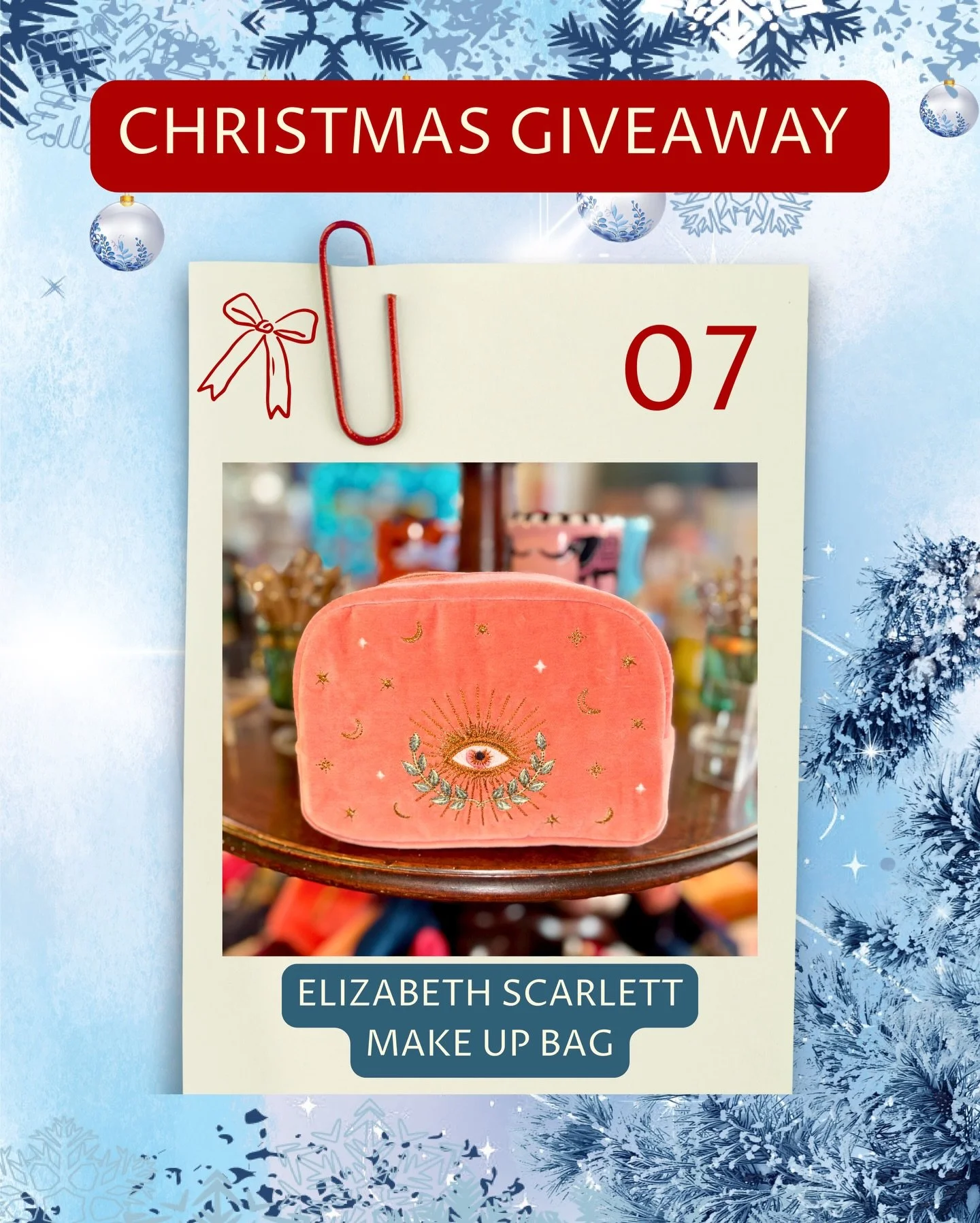 ✨ Attico&rsquo;s Countdown to Christmas &ndash; on December 13th! ✨

Today we&rsquo;re giving away the beautiful Elizabeth Scarlett Celestial Eye Makeup Bag - embroidered, elegant, and the perfect touch of sparkle for your dressing table or handbag ?