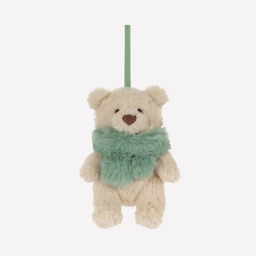 Bartholomew Bear Jr. Winter Warmer Decoration by Jellycat, Front View.