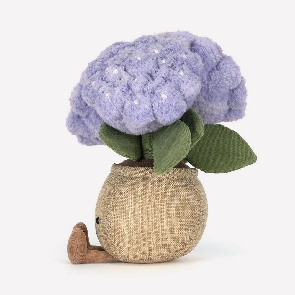 Amuseables Hydrangea by Jellycat, Side View.