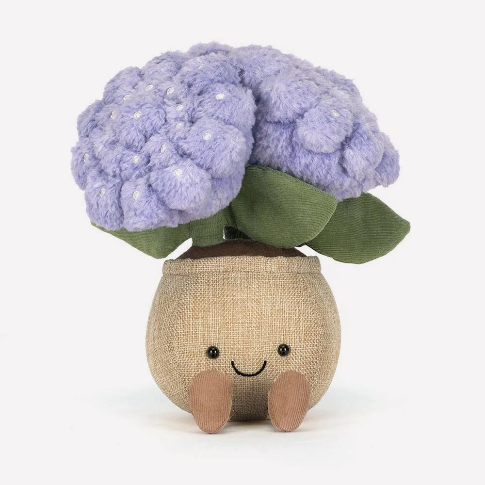 Amuseables Hydrangea by Jellycat, Front View.