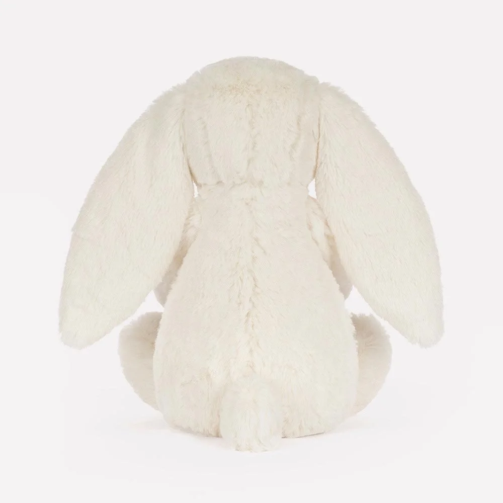 Cream Bunny With Star by Jellycat, Back View.