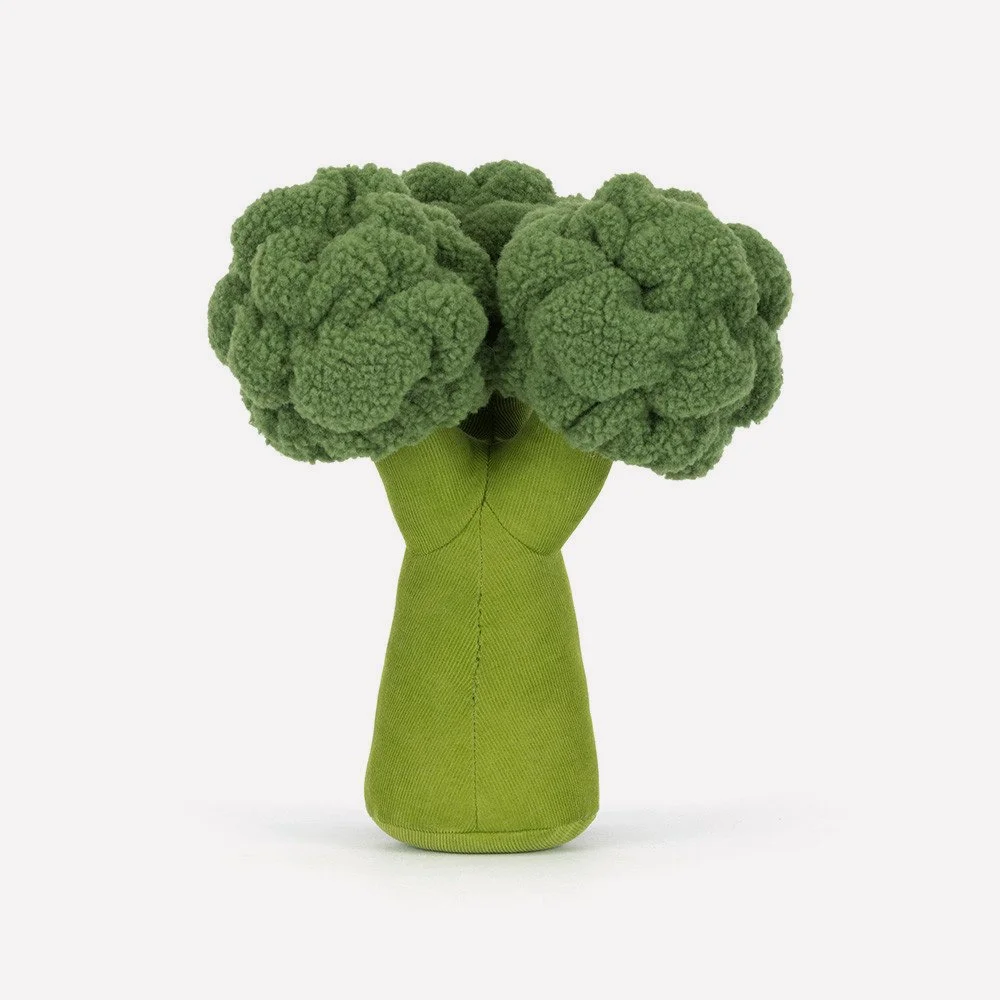 Amuseables Broccoli by Jellycat, Back View.
