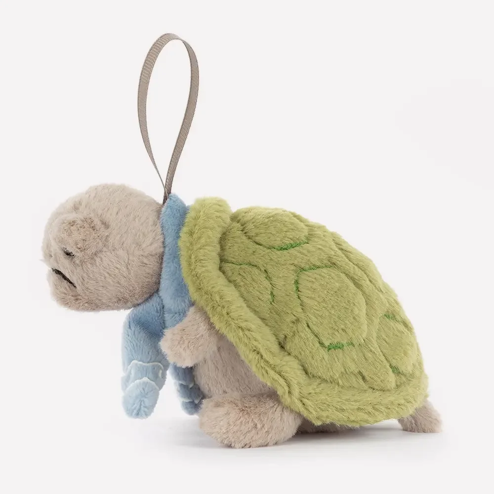 Timmy Turtle Decoration by Jellycat, Side View.