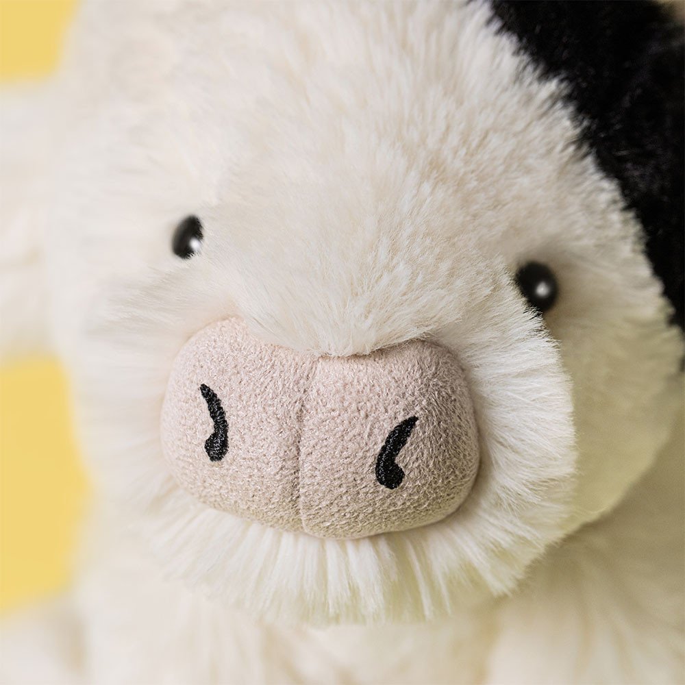Smudge Cow by Jellycat, Detail View.