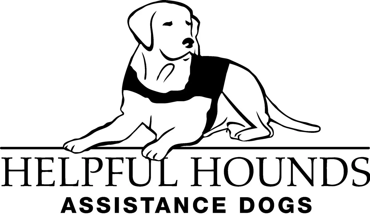 Helpful Hounds charity raffle promoting assistance dogs and fundraising event
