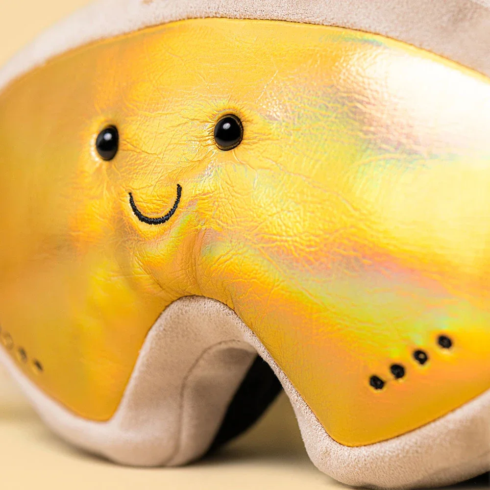 Amuseables Sports Ski Club Goggles by Jellycat, Detail View.