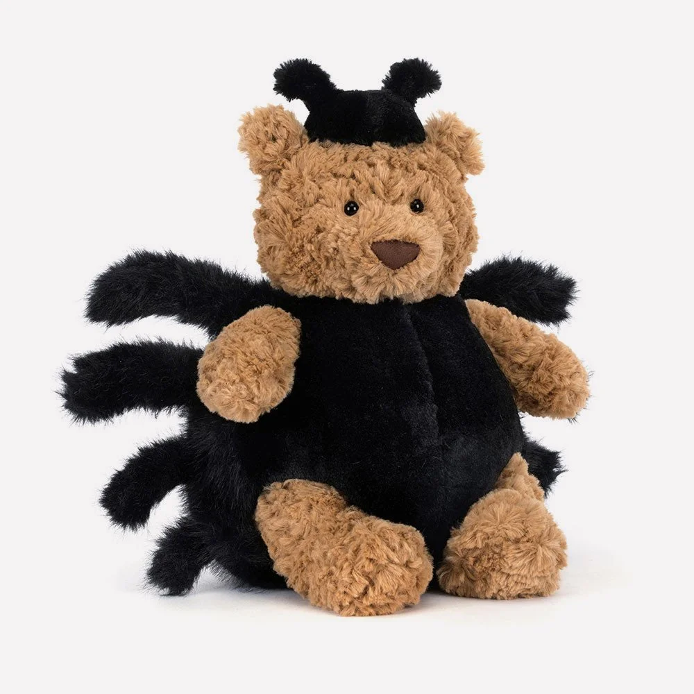 Bartholomew Bear 'Spider' by Jellycat, Front Side View.
