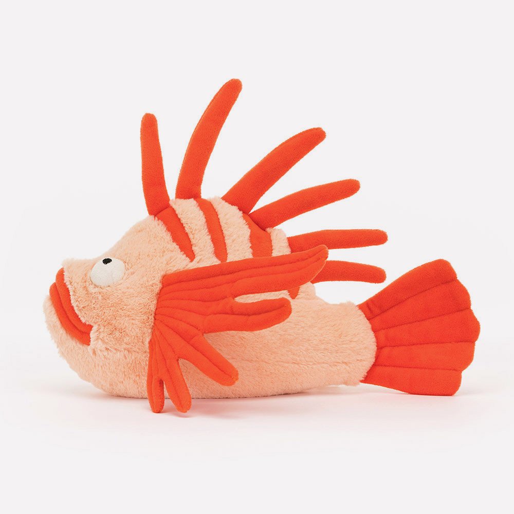 Lois Lionfish by Jellycat, Side View.