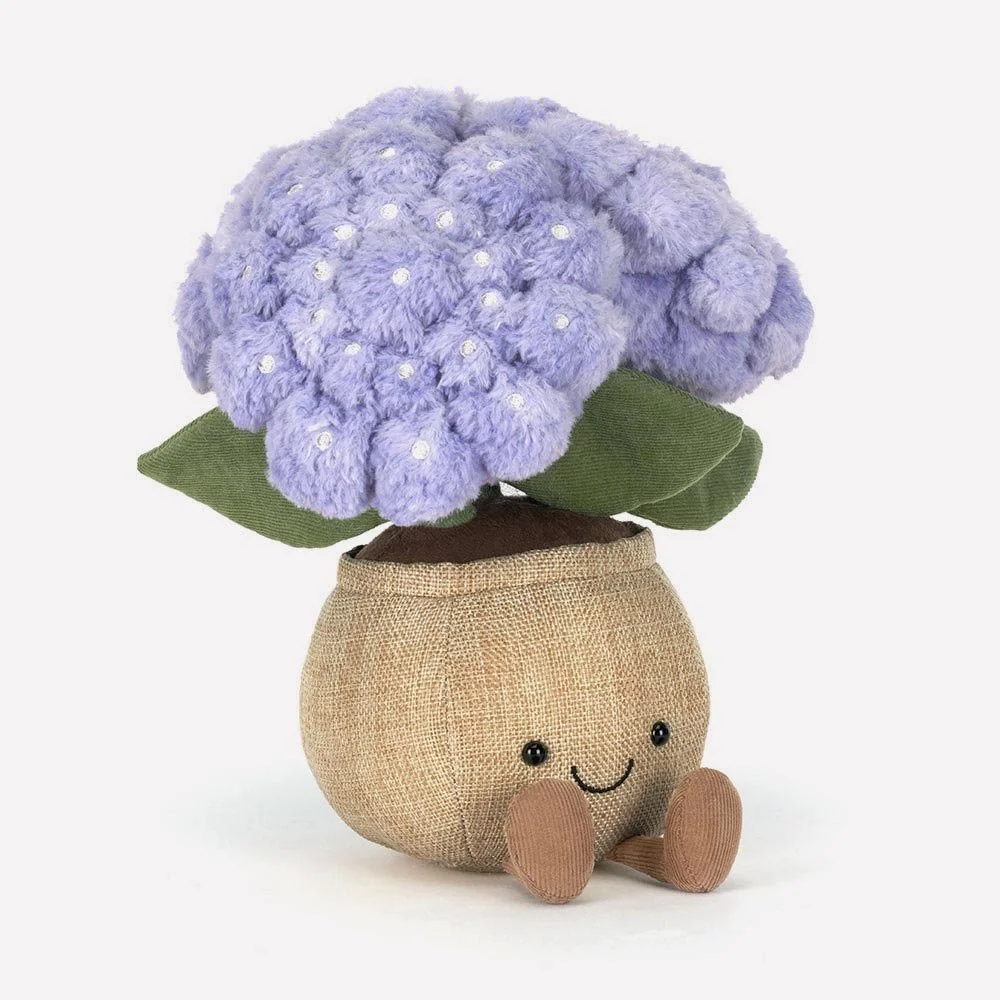 Amuseables Hydrangea by Jellycat, Front Side View.