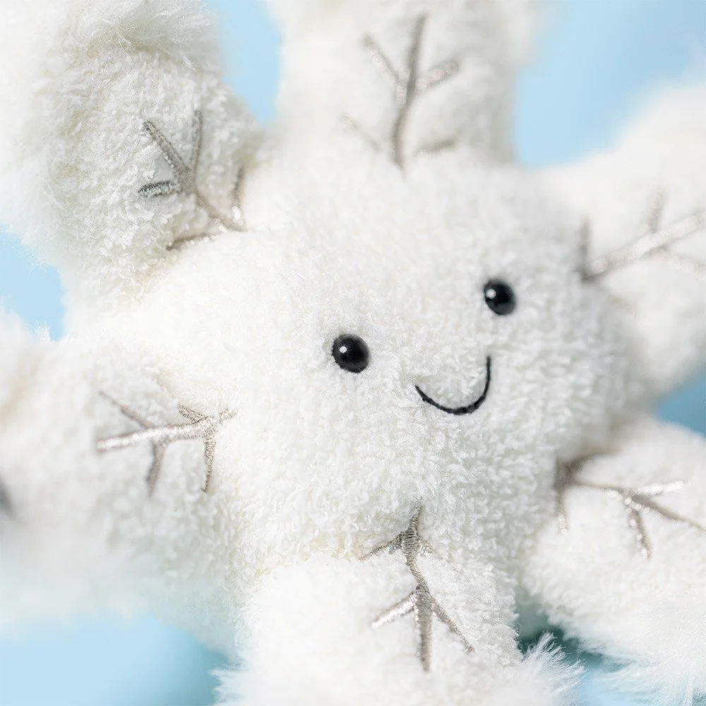 Amuseables Snowflake by Jellycat, Top View.