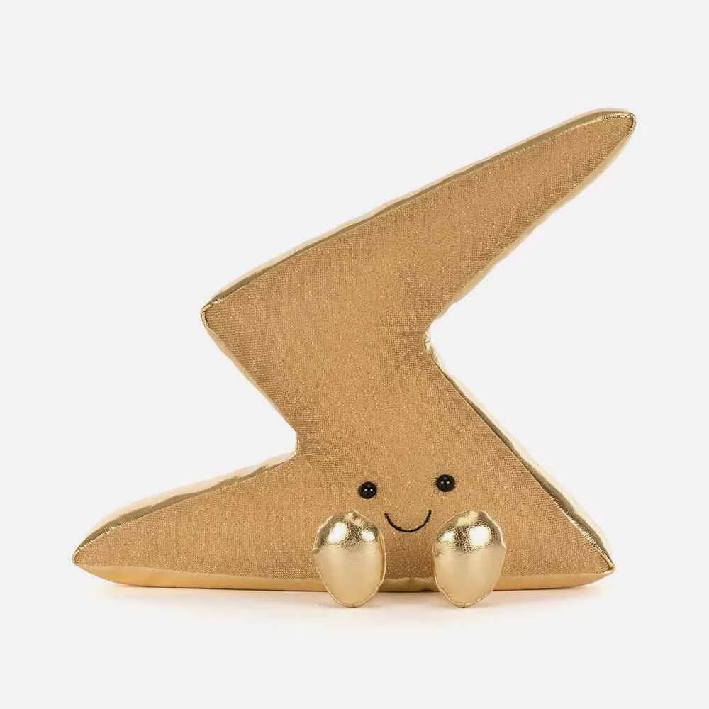 Amuseables Zapperty Lightning Bolt by Jellycat, Front View.
