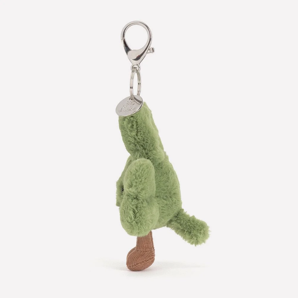 Amuseables Siofra Shamrock Bag Charm by Jellycat, Side View.