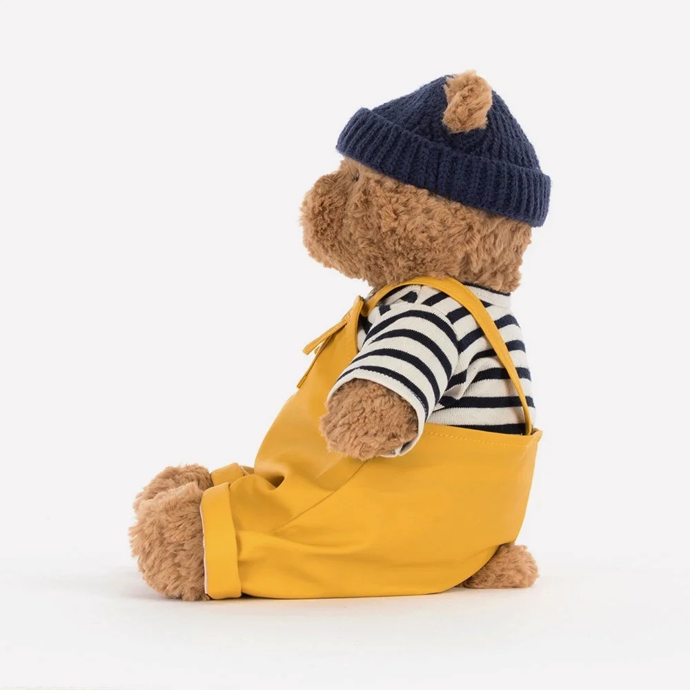 Bartholomew Bear Seafarer Outfit by Jellycat, Side View.