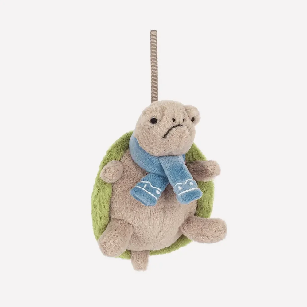 Timmy Turtle Decoration by Jellycat, Front Side View.