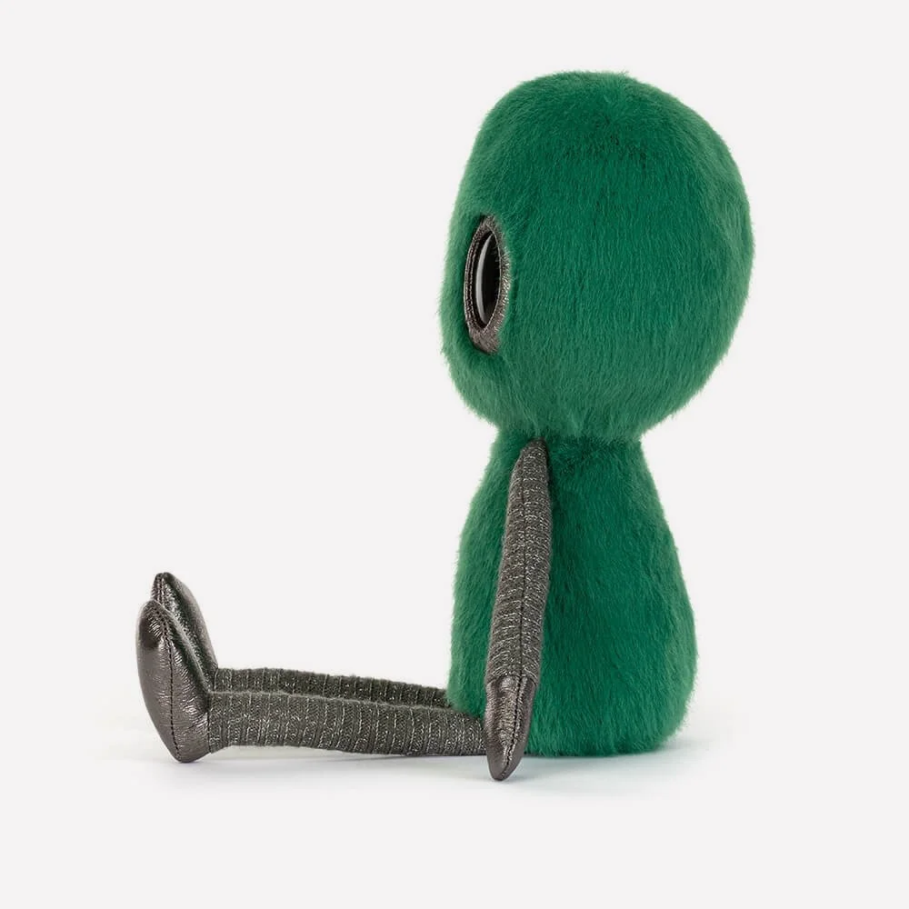 Zyllan Alien by Jellycat, Side View.