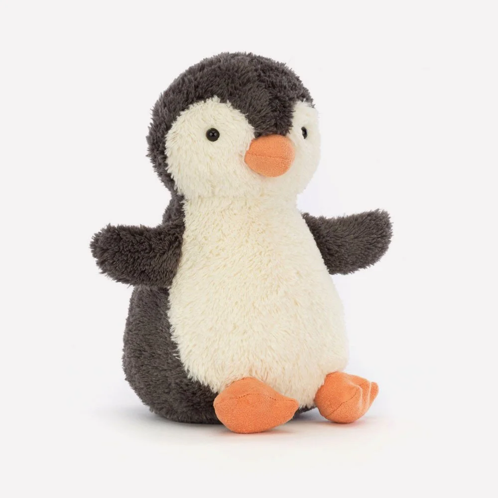 Peanut Penguin - Medium by Jellycat, Front Side View.