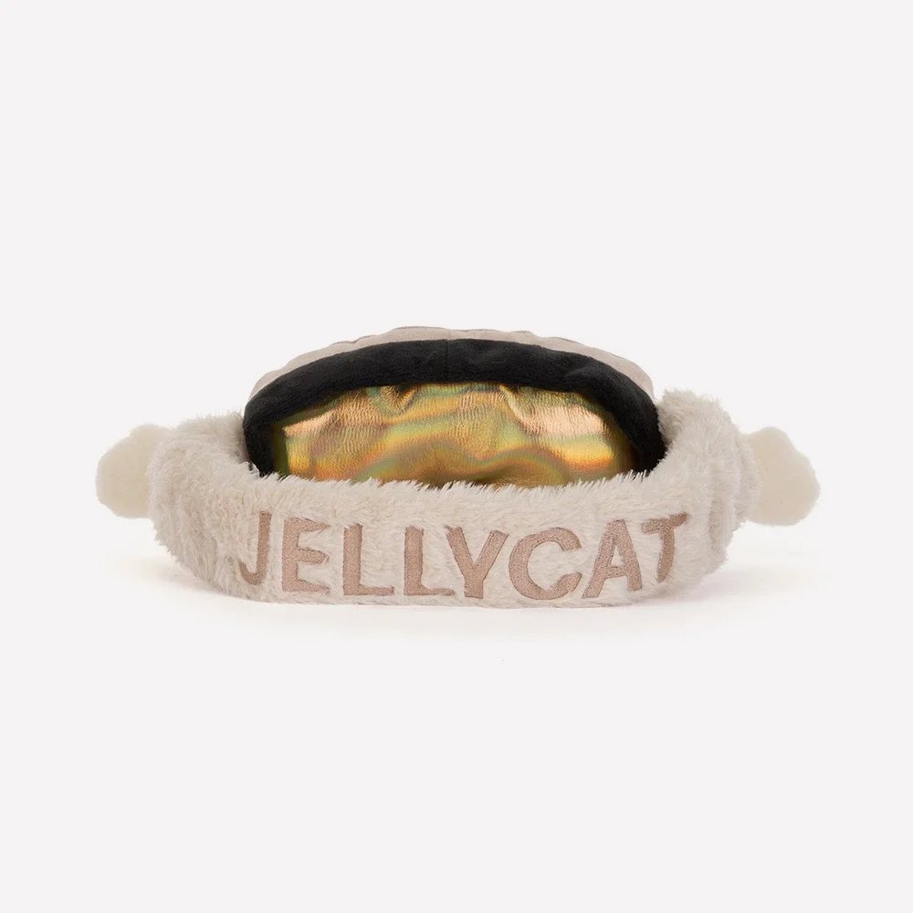 Amuseables Sports Ski Club Goggles by Jellycat, Back View.