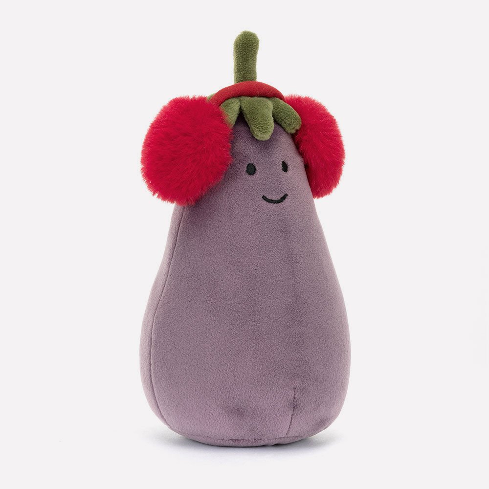 oastie Vivacious Red Aubergine by Jellycat, Front View.