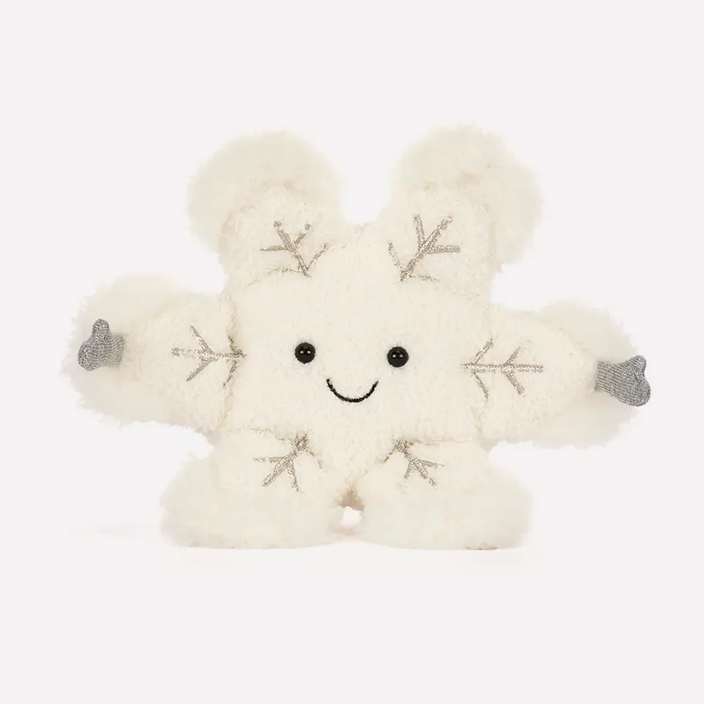Amuseables Snowflake by Jellycat, Front View.
