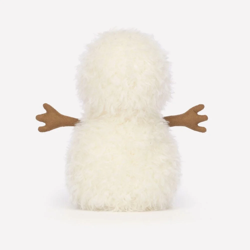 Little Snowman by Jellycat, Back View.