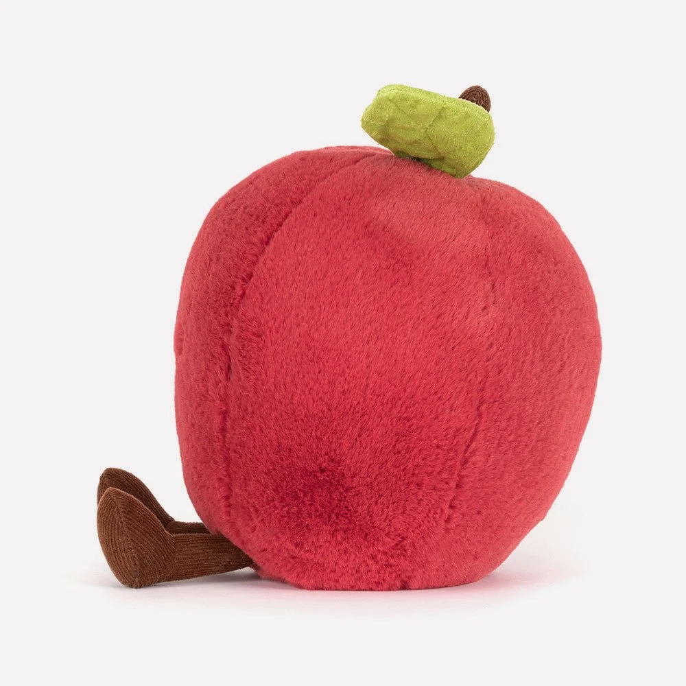 Amuseables Apple by Jellycat, Side View.