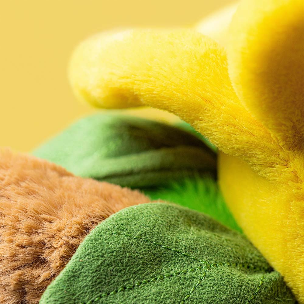 Bartholomew Bear Daffodil Outfit by Jellycat, Detail View.