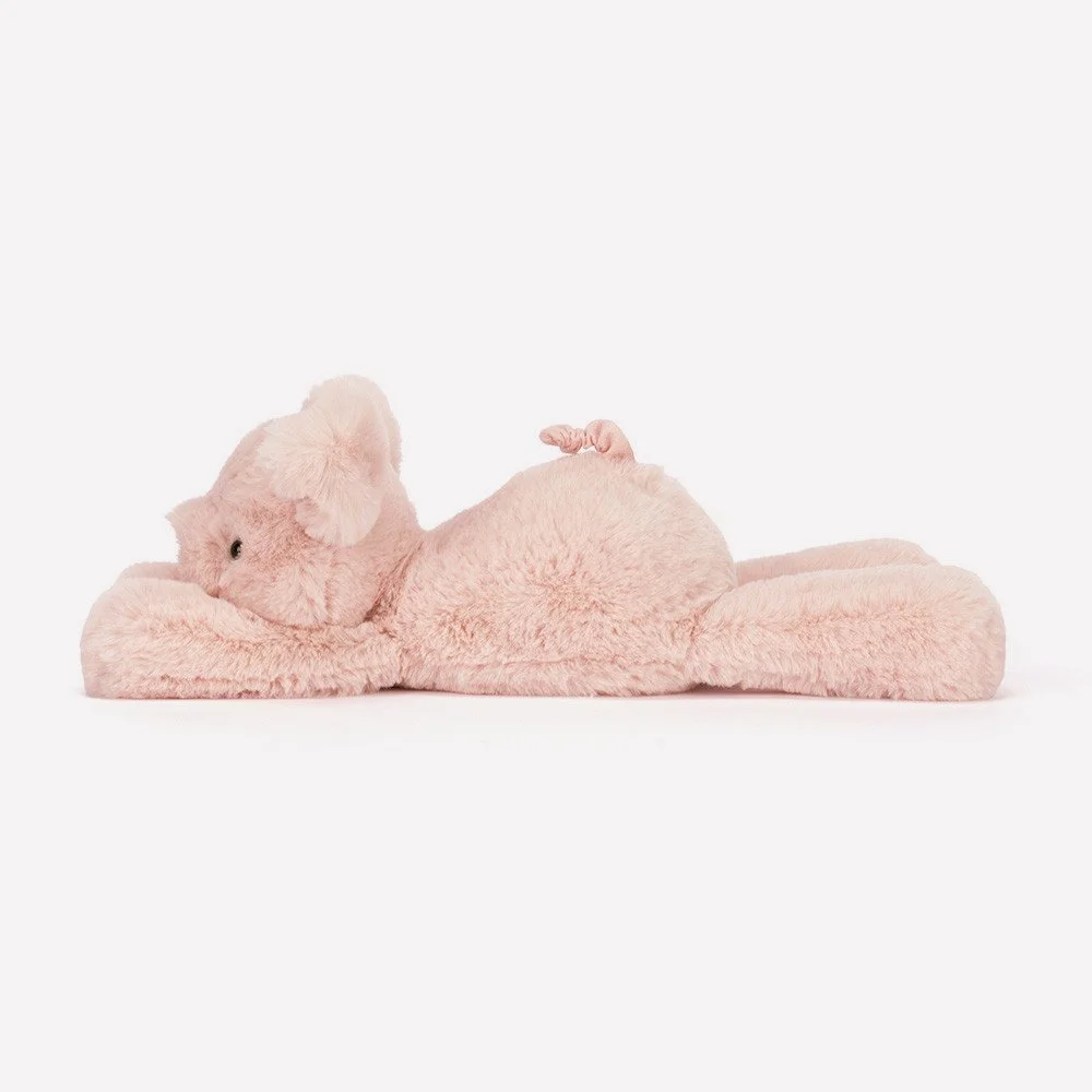 Smudge Pig by Jellycat, Side View.