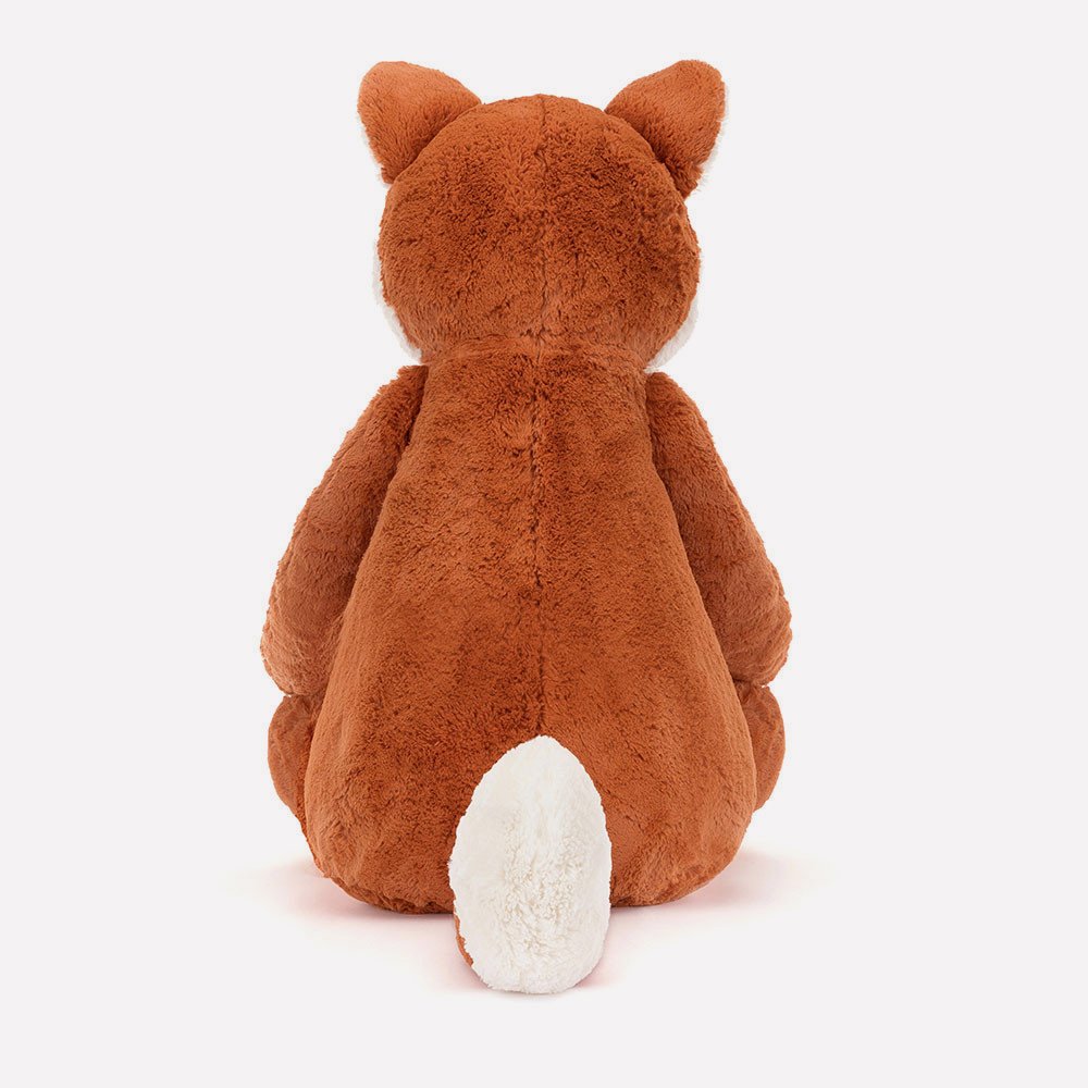 Bashful Fox Cub - Giant by Jellycat, Back View.