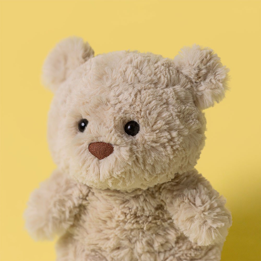 Bartholomew Bear Junior by Jellycat, Detail View.