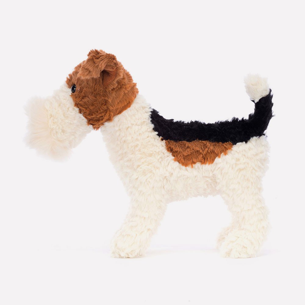 Hector Fox Terrier by Jellycat, Side View.