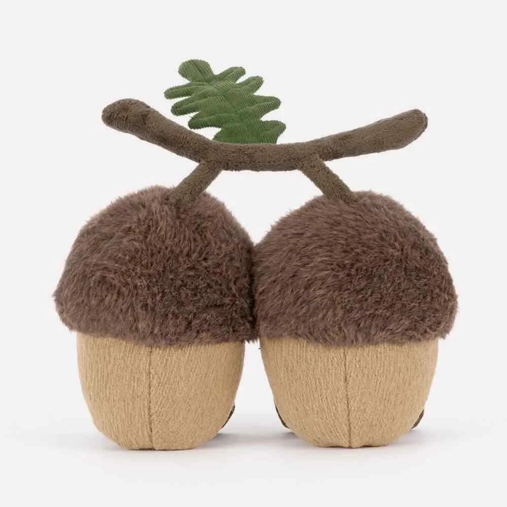 Amuseables Ort & Tum Acorns by Jellycat, Back View.