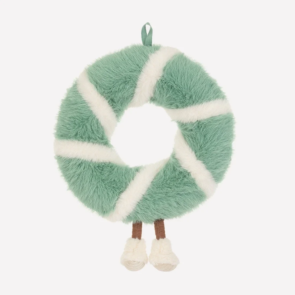 Amuseables Pinecone Wreath by Jellycat, Back View.