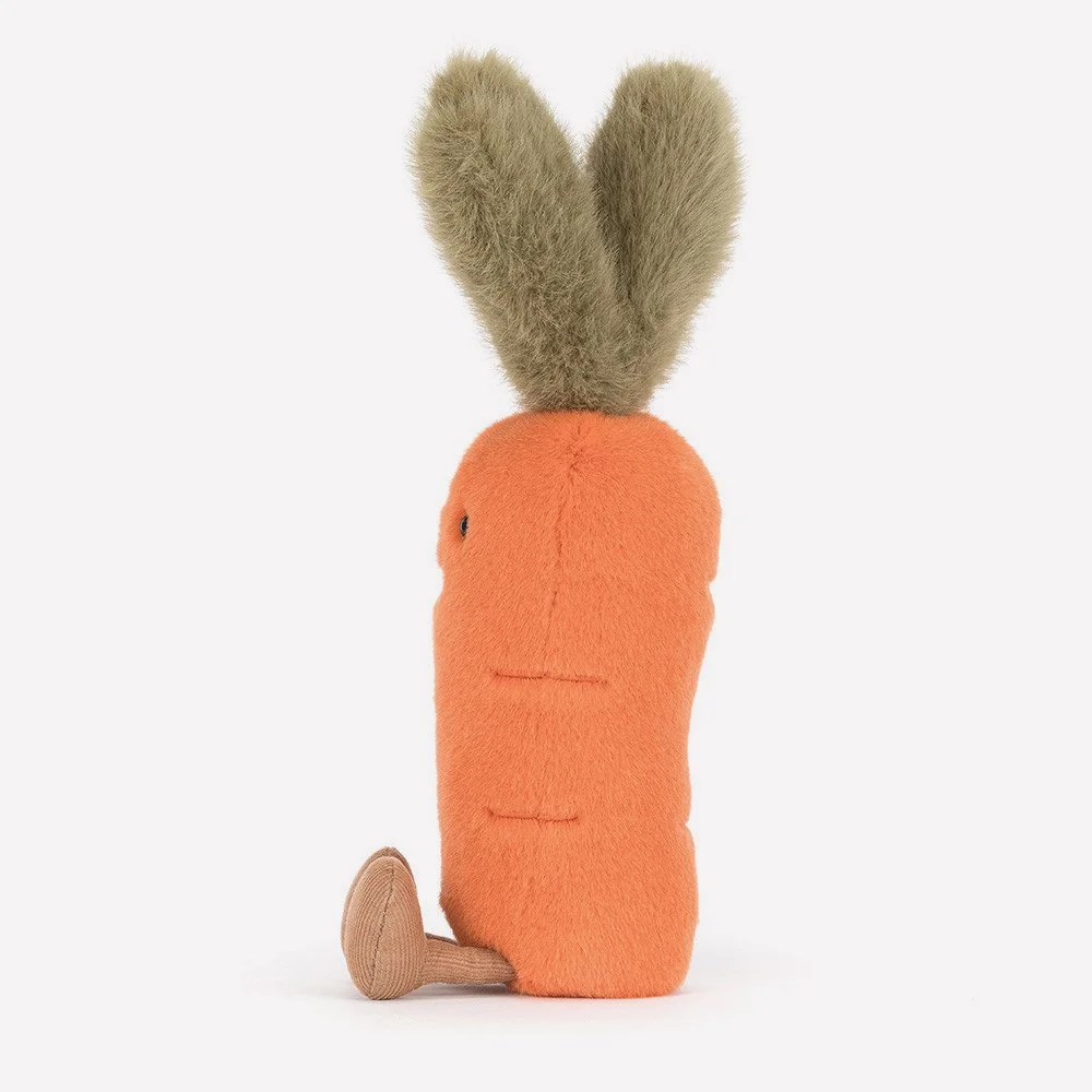 Amuseables Carrot by Jellycat, Side View.