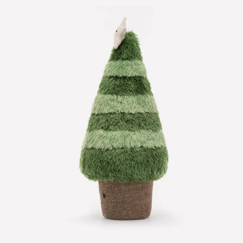 Amuseable Nordic Spruce Christmas Tree - Large by Jellycat, Side View.