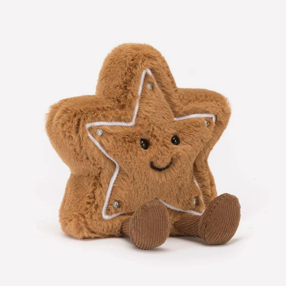 Amuseables Star Cookie by Jellycat, Front View.