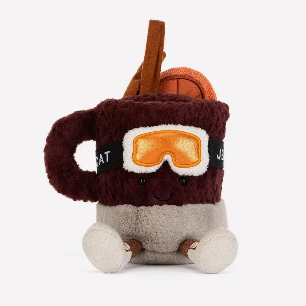 Amuseables Mullover Spiced Drink by Jellycat, Front View.