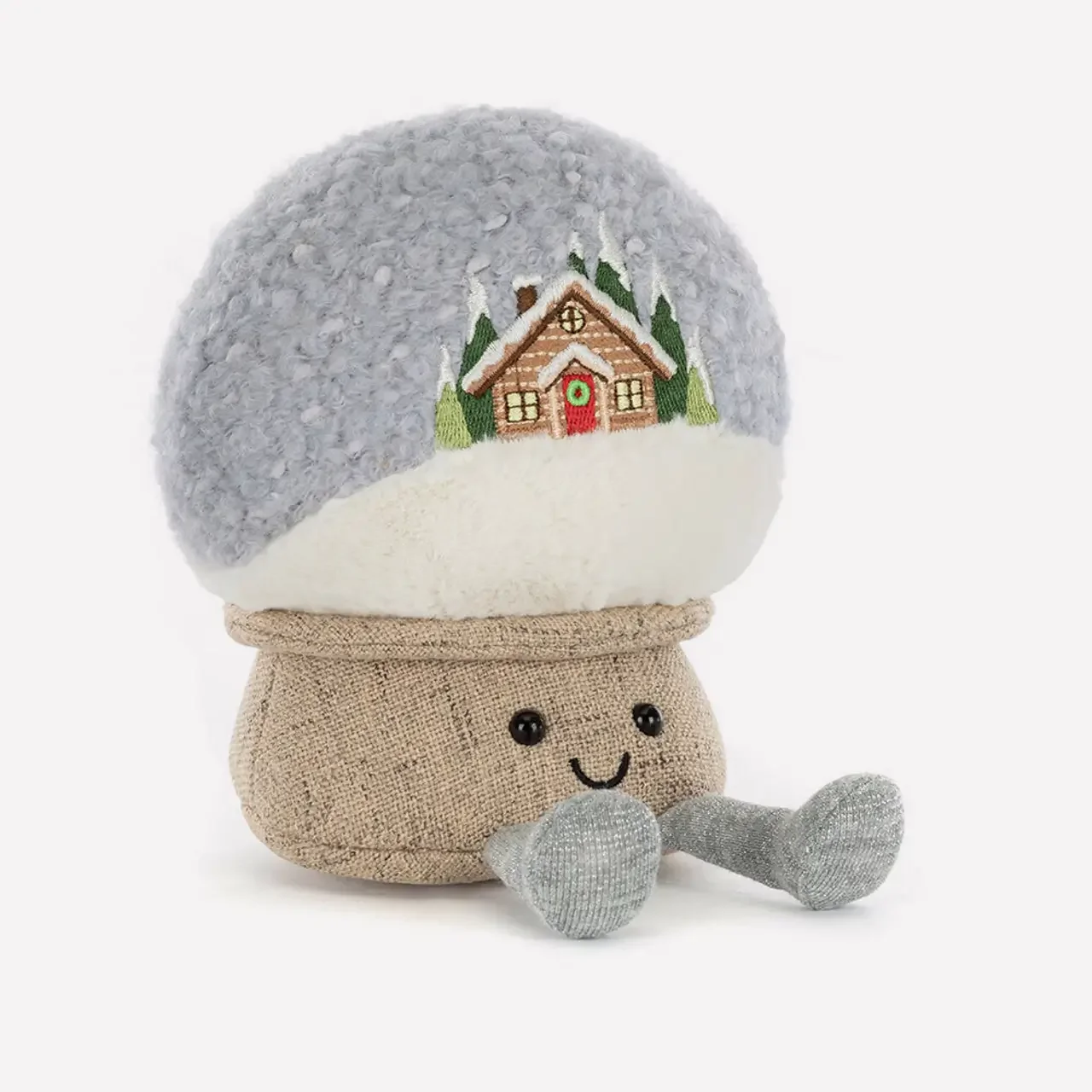 Amuseables Snow Globe by Jellycat, Front Side View.