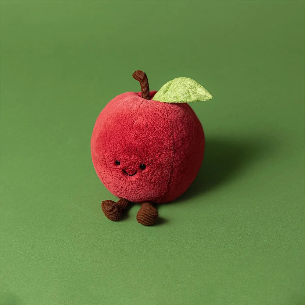 Amuseables Apple by Jellycat, Top View.