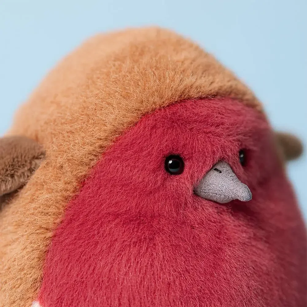 Plum Robin by Jellycat, Detail View.