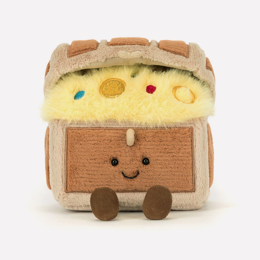 Amuseables Treasure Chest by Jellycat, Front View.