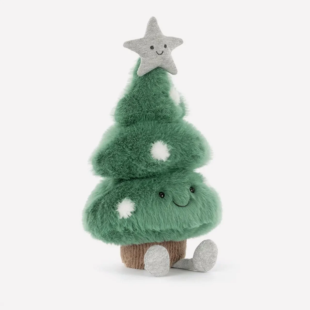 Amuseables Christmas Tree by Jellycat, Front Side View.