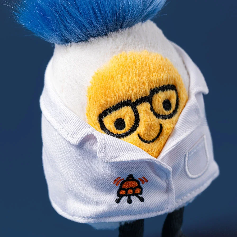 Amuseables Boiled Egg Scientist Outfit by Jellycat, Detail View.