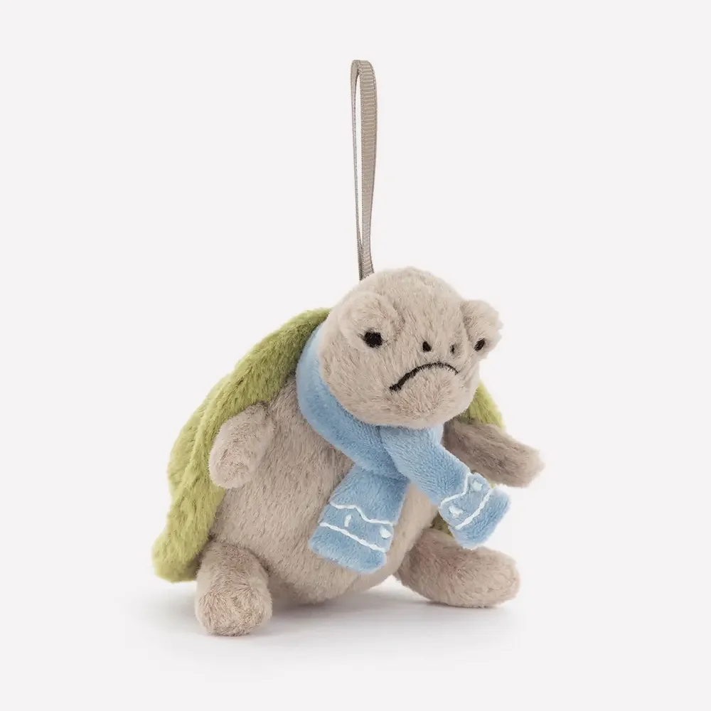 Timmy Turtle Decoration by Jellycat, Top View.