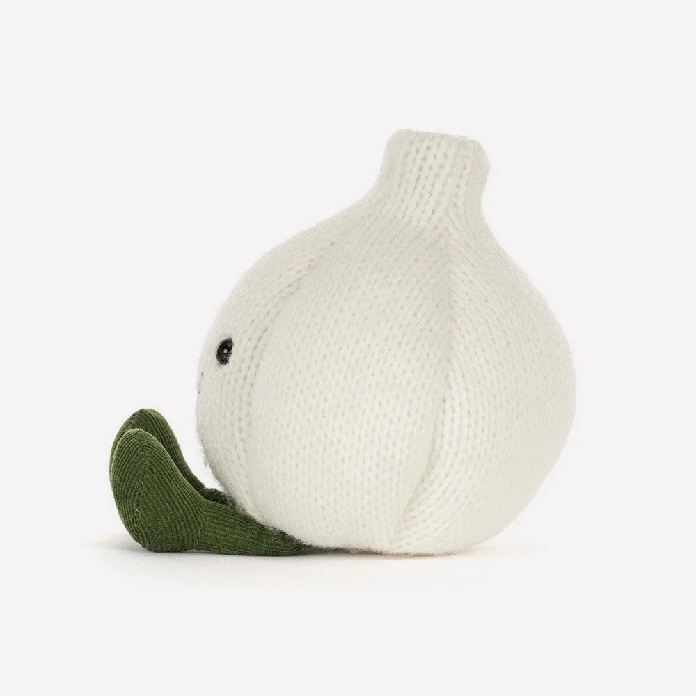 Amuseables Garlic by Jellycat, Side View.