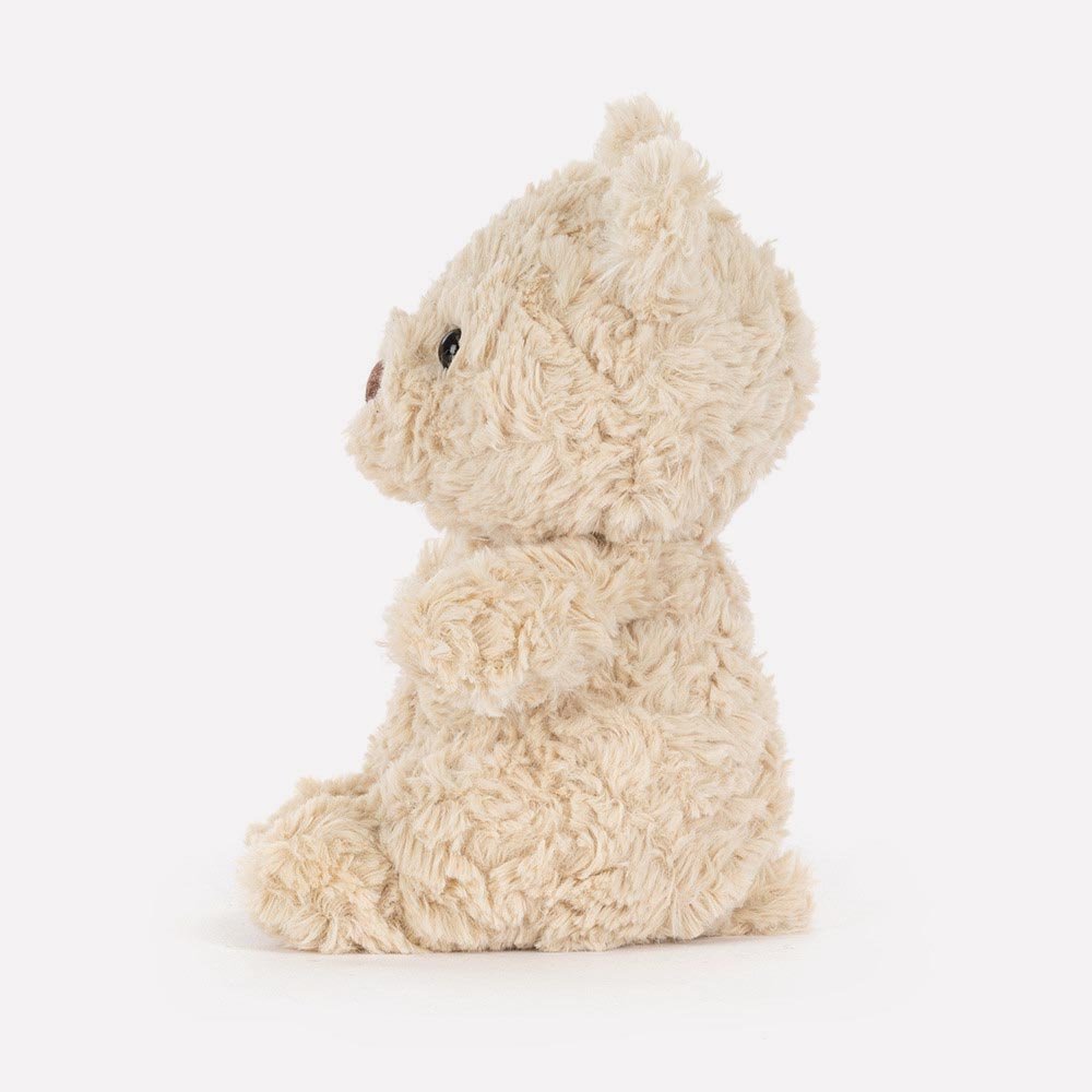 Bartholomew Bear Junior by Jellycat, Side View.