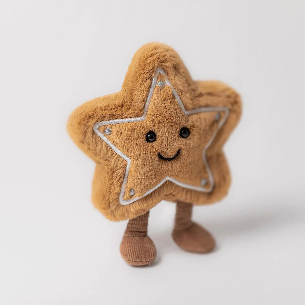 Amuseables Star Cookie by Jellycat, Top View.