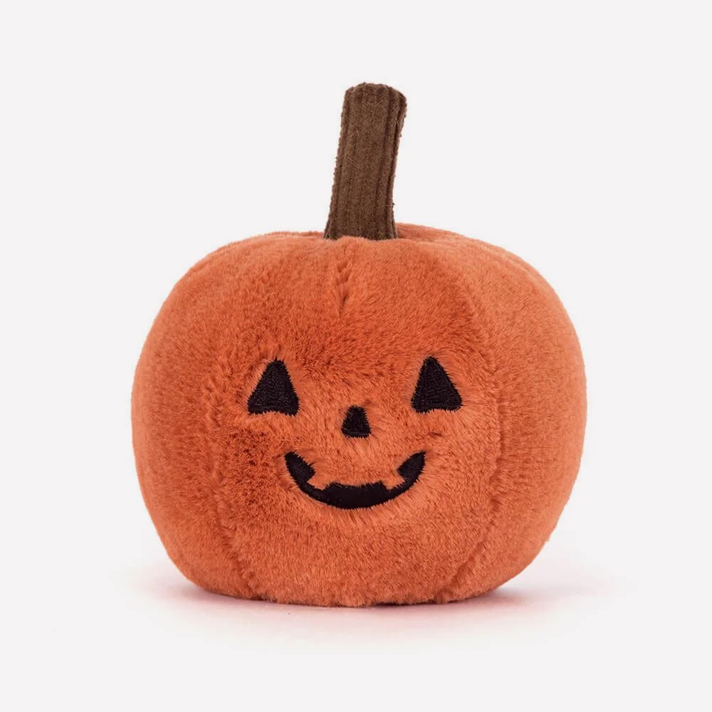 Ooky Jack O Lantern by Jellycat, Front View.