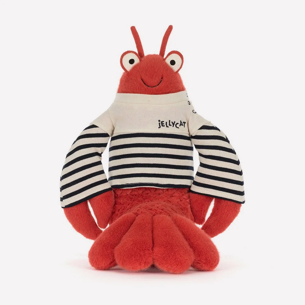 Larry Lobster Sailor Outfit by Jellycat, Front View.