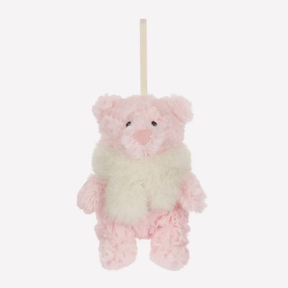 Leola Bear Winter Warmer Decoration by Jellycat, Front View.